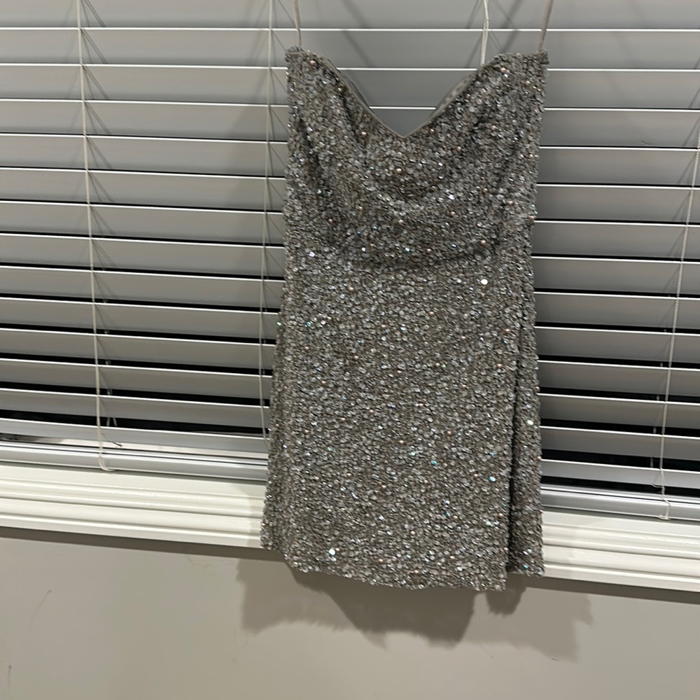 Parker Sequin and Fuax Pearl Dress